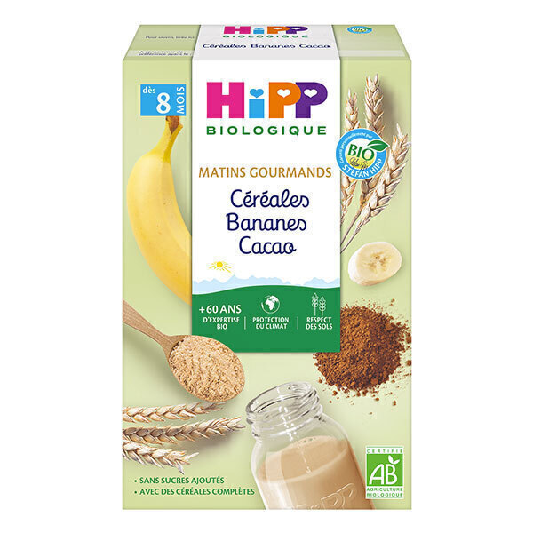 HiPP - Céréales bananes cacao dès 8 mois x 250g