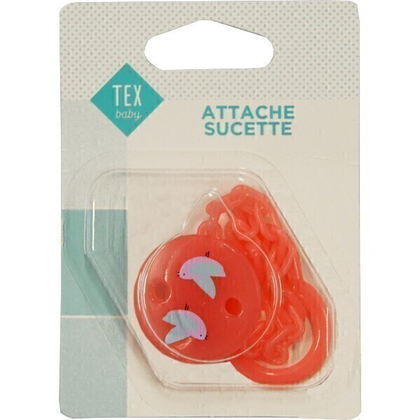 Tex Baby - Attache sucette ruban Rose Tex Baby - Attache sucette ruban Rose