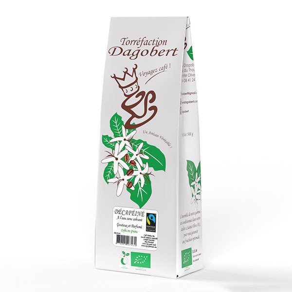 Les cafés Dagobert - Décaféiné Bio équitable moulu - 500g Les cafés Dagobert - Décaféiné Bio équitable moulu - 500g