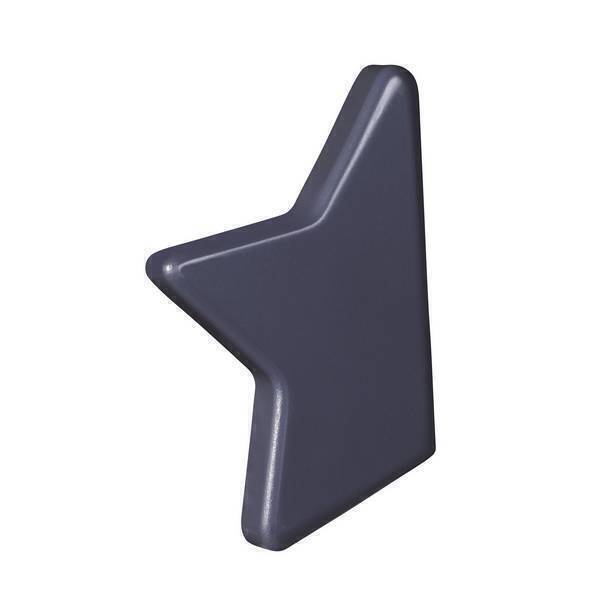 Sauthon - Bouton étoile Nova - Gris titane Sauthon - Bouton étoile Nova - Gris titane
