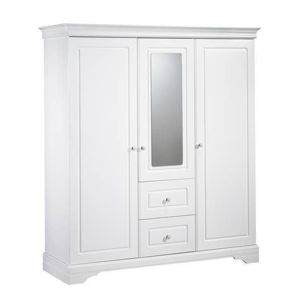 Sauthon - Armoire Elodie 3 Volumes + Miroir Sauthon - Armoire Elodie 3 Volumes + Miroir