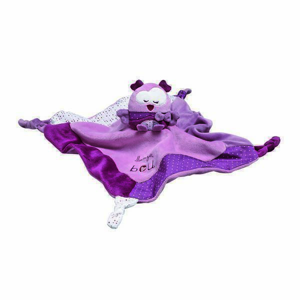 Sauthon - Doudou mouchoir Chouette Mam'zelle Bou Sauthon - Doudou mouchoir Chouette Mam'zelle Bou