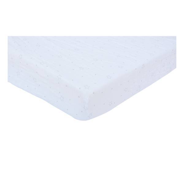Doux Nid - Drap housse mousseline 70x140 cm Etoile grise Doux Nid - Drap housse mousseline 70x140 cm Etoile grise