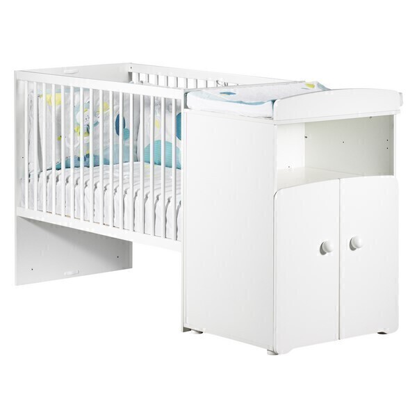 Lit Bebe Combine Evolutif 60x1cm Basic Blanc Baby Price