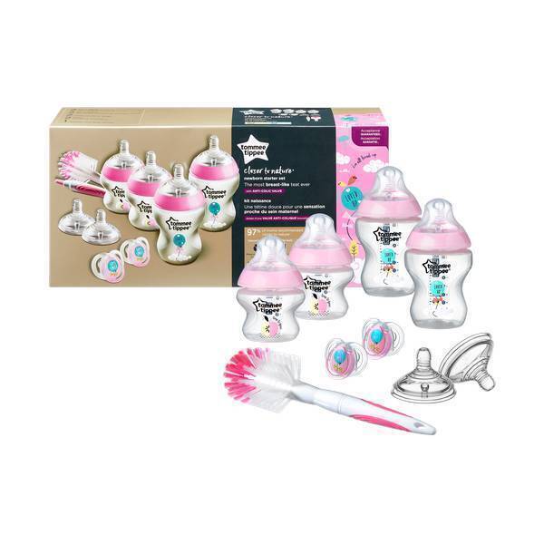 Tommee Tippee - Starter kit naissance Fille 0mois+ Rose Tommee Tippee - Starter kit naissance Fille 0mois+ Rose