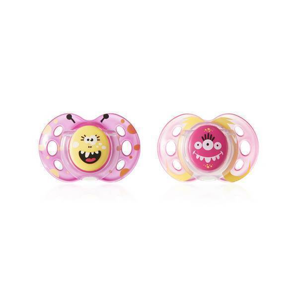 Tommee Tippee - Lot 2 sucettes Fun 18mois+ Rose/Fuchsia Tommee Tippee - Lot 2 sucettes Fun 18mois+ Rose/Fuchsia