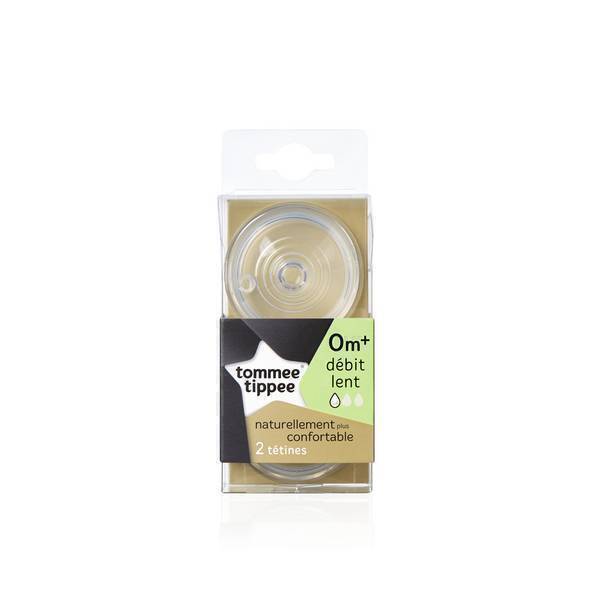 Tommee Tippee - Lot 2 tétines Débit lent 0mois+ Tommee Tippee - Lot 2 tétines Débit lent 0mois+