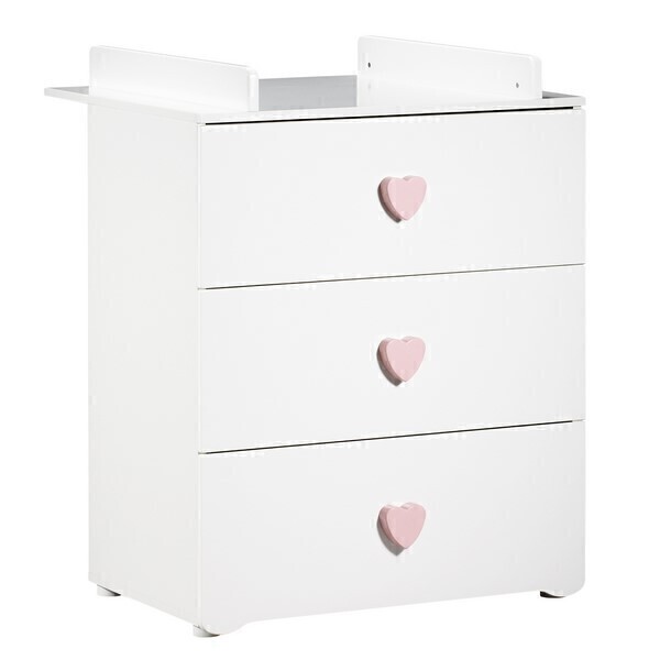 Baby Price - Commode à langer blanche Basic - Cœur Baby Price - Commode à langer blanche Basic - Cœur