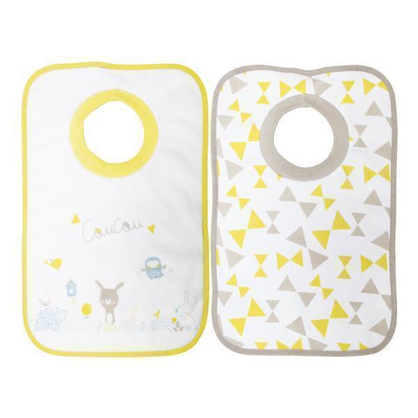 Babycalin - Lot 2 bavoirs - Imprimé lapin 6 mois + Babycalin - Lot 2 bavoirs - Imprimé lapin 6 mois +