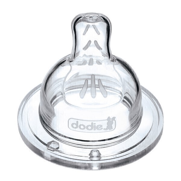 Dodie - Tétine Sensation+ plate col large 0-6m silicone débit 2 Dodie - Tétine Sensation+ plate col large 0-6m silicone débit 2