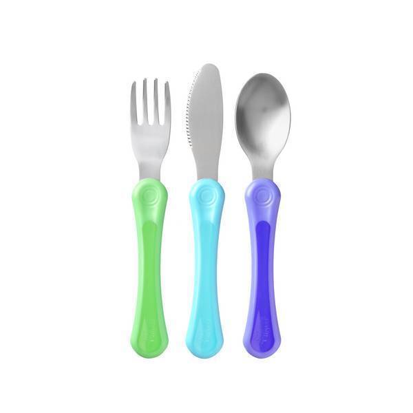 Tommee Tippee - Set de 3 couverts Inox 12 mois + Tommee Tippee - Set de 3 couverts Inox 12 mois +
