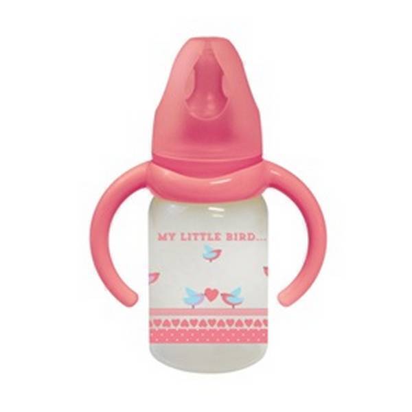 Tex Baby - Biberon avec poignées - Débit variable 120ml Framboise 6-18 mois Tex Baby - Biberon avec poignées - Débit variable 120ml Framboise 6-18 mois