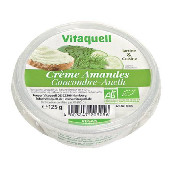 Vitaquell Frais - Préparation Amandes Concombre Aneth - 125 g Vitaquell Frais - Préparation Amandes Concombre Aneth - 125 g