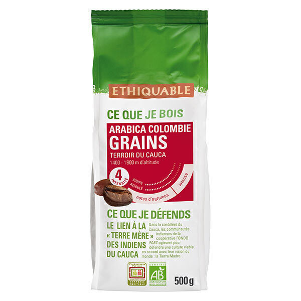 Ethiquable - Café grains Colombie bio - 500 g Ethiquable - Café grains Colombie bio - 500 g