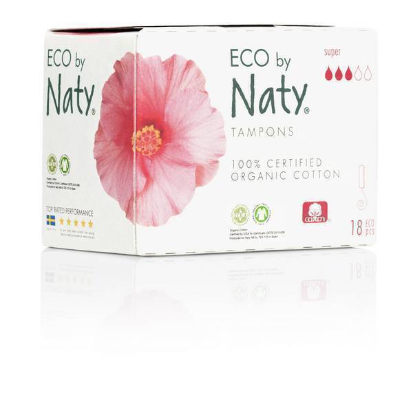 Eco by Naty - Pack 3 paquets de 18 Tampons - Super digital sans applicateur Eco by Naty - Pack 3 paquets de 18 Tampons - Super digital sans applicateur