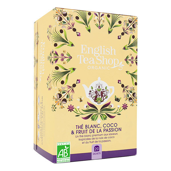 English Tea Shop - Thé blanc Coco fruit de la Passion 20 sachets English Tea Shop - Thé blanc Coco fruit de la Passion 20 sachets