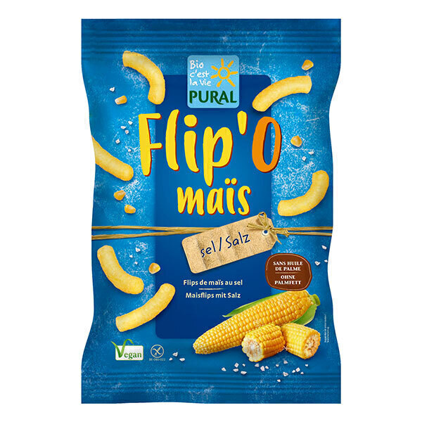 Pural - Biscuits apéritifs Flip'o maïs 100g