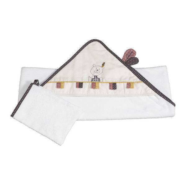 Sauthon - Cape de bain + Gant Timouki Sauthon - Cape de bain + Gant Timouki