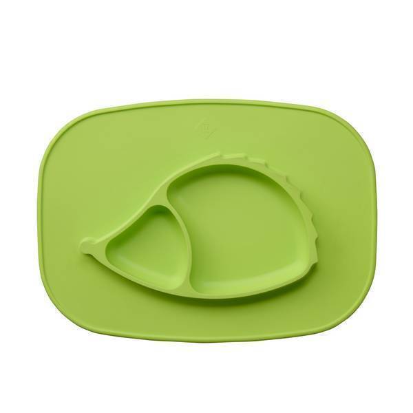 Tex Baby - Plateau assiette silicone - Hérisson vert - 6mois+ Tex Baby - Plateau assiette silicone - Hérisson vert - 6mois+