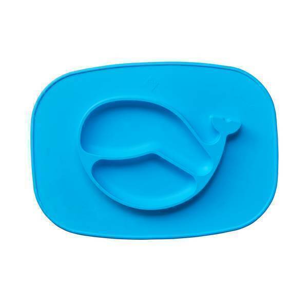 Tex Baby - Plateau assiette silicone - Baleine bleue - 6mois + Tex Baby - Plateau assiette silicone - Baleine bleue - 6mois +
