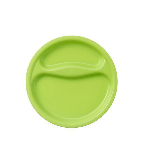 Assiette Creuse Compartimentee Vert Anis Tex Baby