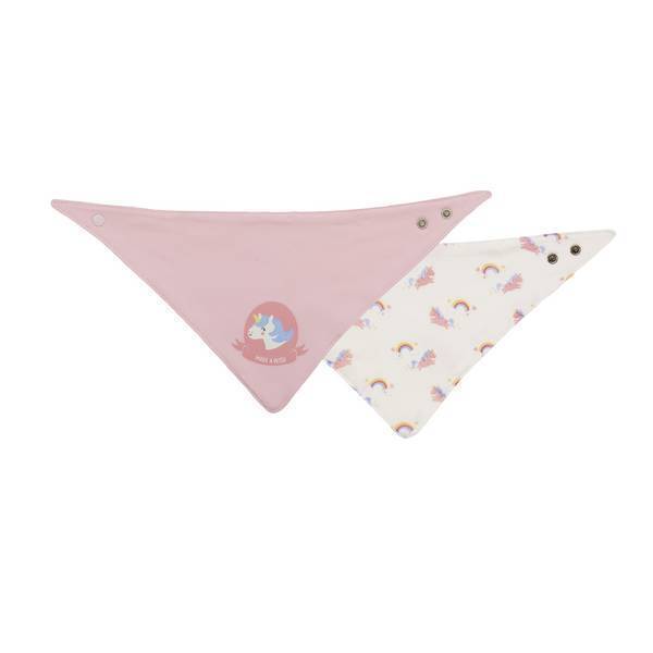 Tex Baby - Lot de 2 bavoirs bandana - Licorne - TU Tex Baby - Lot de 2 bavoirs bandana - Licorne - TU