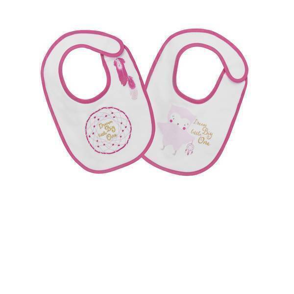 Tex Baby - Lot de 2 bavoirs naissance - Rose Tex Baby - Lot de 2 bavoirs naissance - Rose
