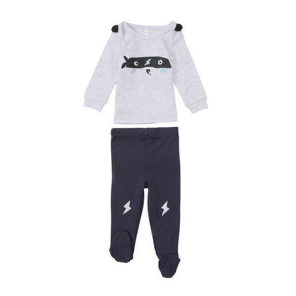 Tex Baby - Lot de 4 pièces pour nouveau-né - Argent - 00/0 à 3/6 mois Tex Baby - Lot de 4 pièces pour nouveau-né - Argent - 00/0 à 3/6 mois